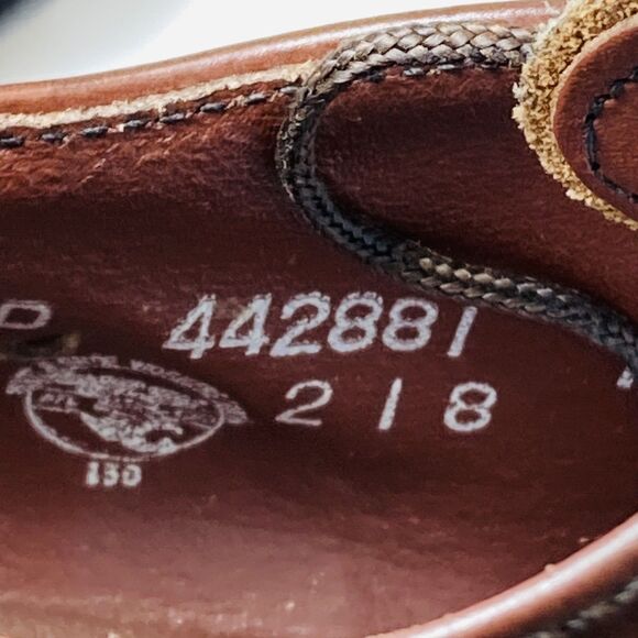 Weyenberg Massagic Vintage Shoes Wingtip Brogue Derby 8 Brown Leather 442881 - Picture 5 of 16